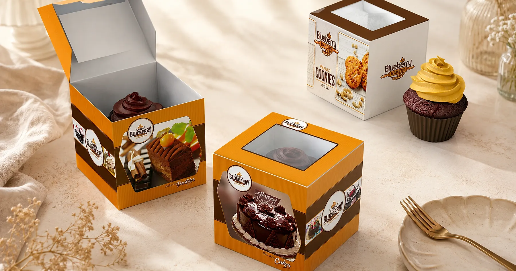 Blueberry Bakers bakers cake cookie box packaging — food, India