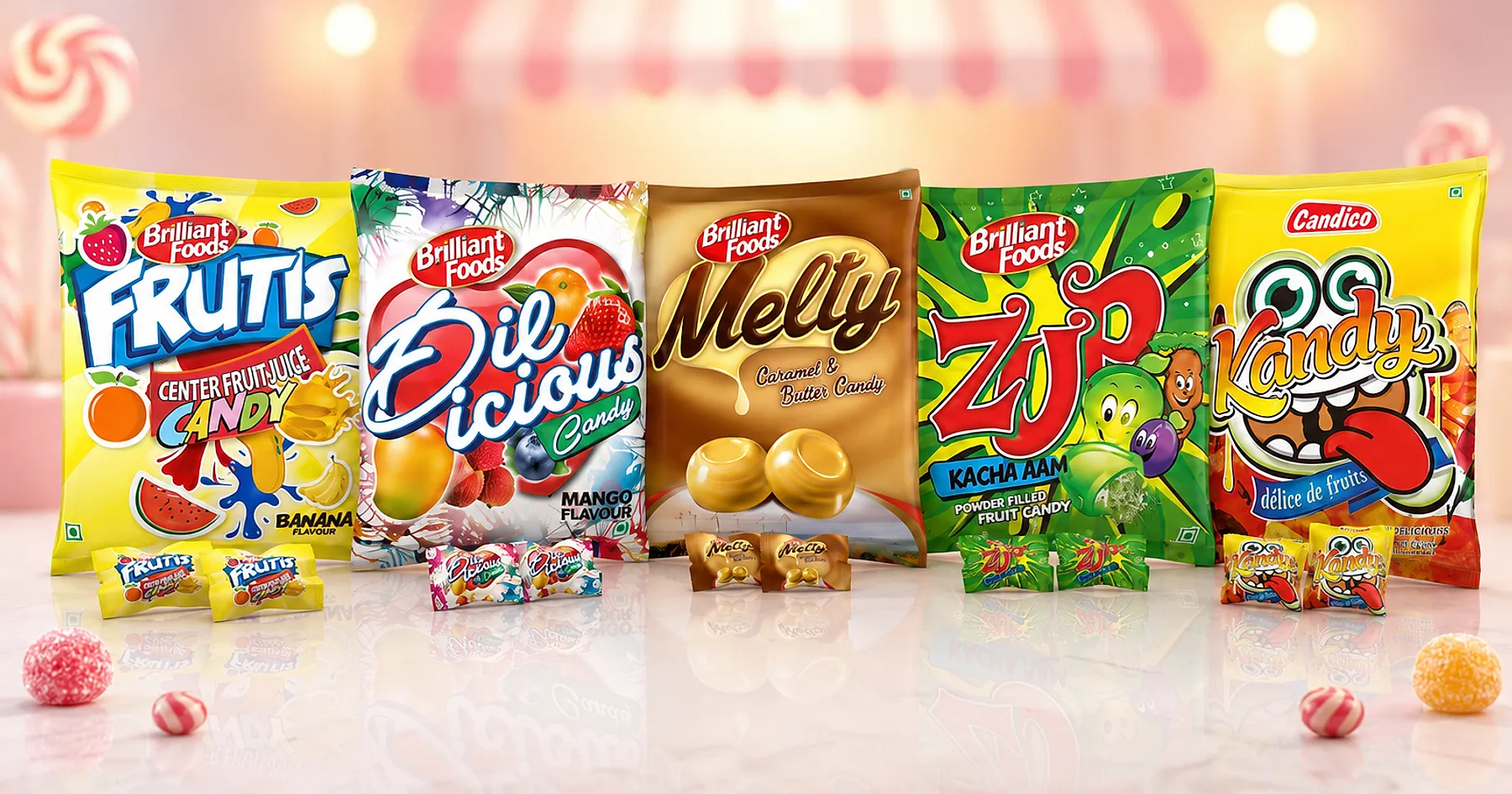 Brilliant Foods food-range packaging design