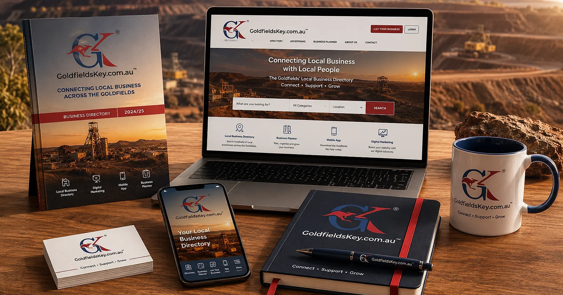 Goldfields Key sub-brand logo design — professional services, Australia