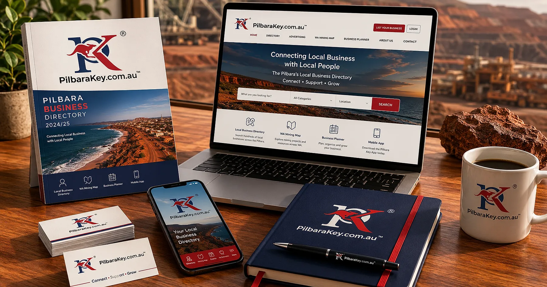 Pilbara Key sub-brand logo design — professional services, Australia