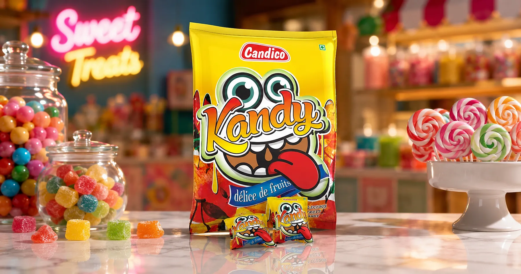 Candico kandy confectionery pouch packaging — food, India