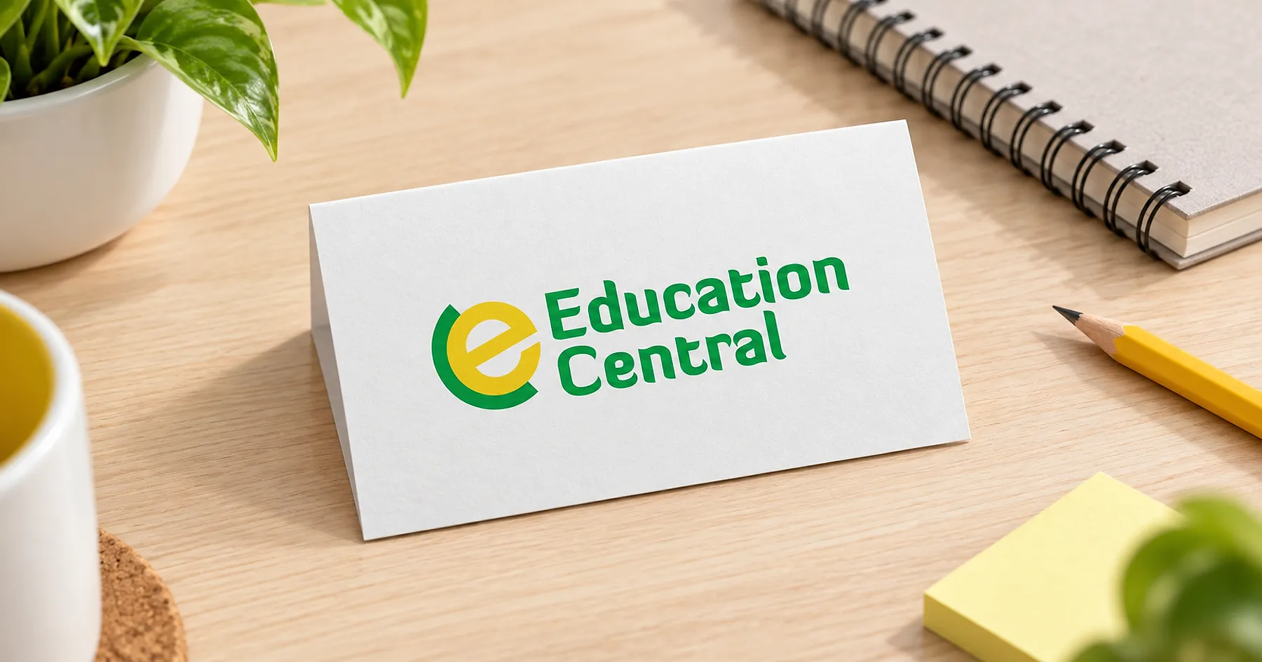 Education Central brand identity design — education & training, India