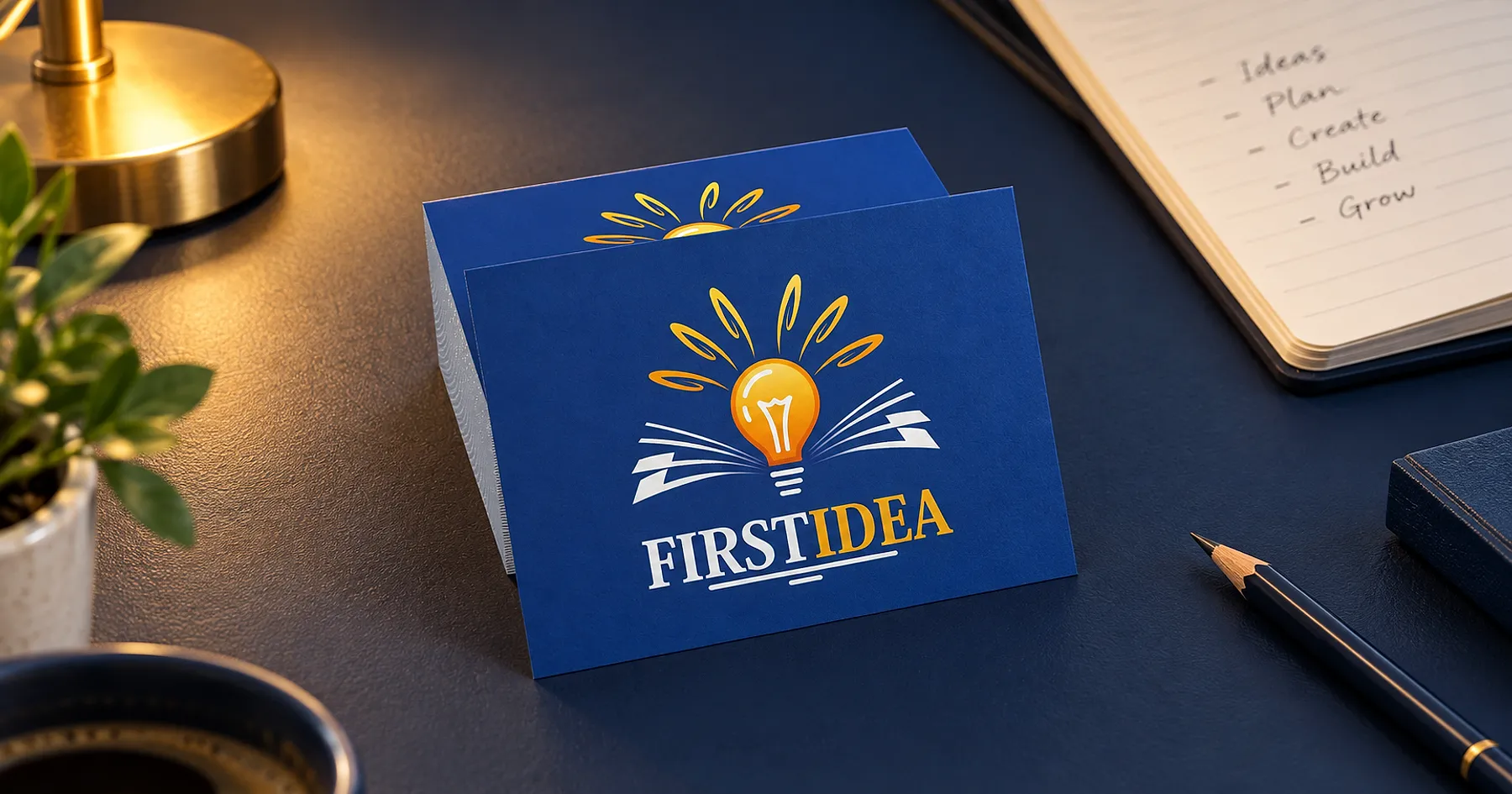 First Idea brand identity design — education & training, India