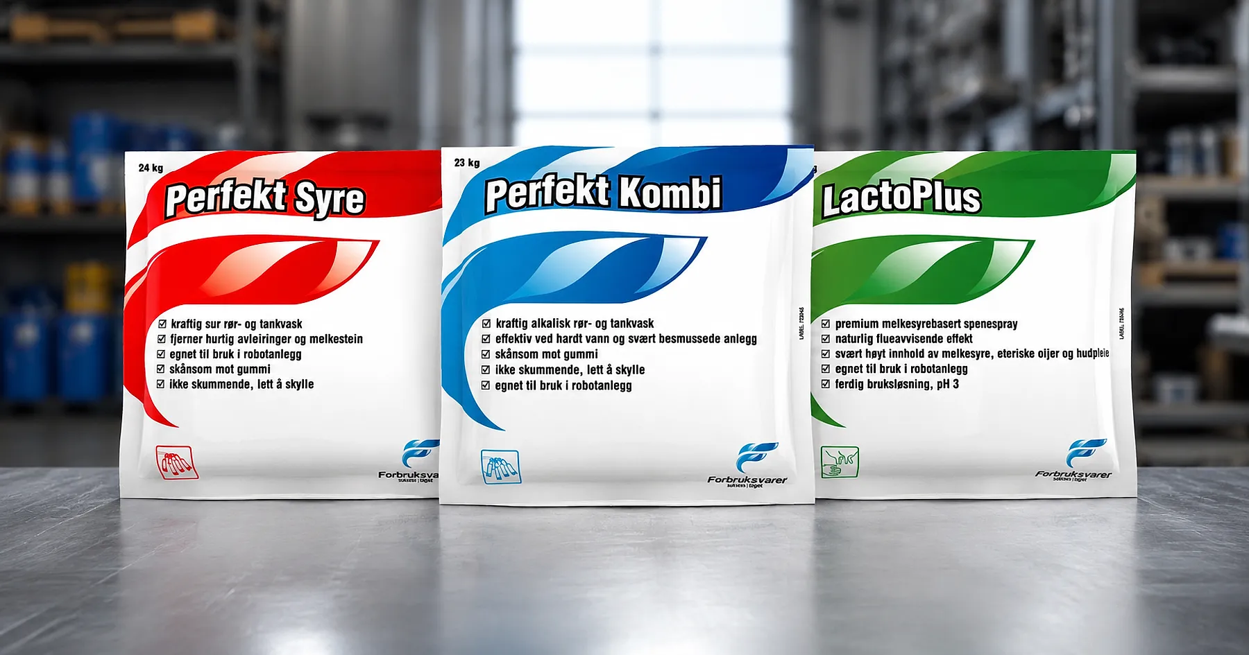 Forbruksvarer dairy hygiene sack packaging — dairy, Norway