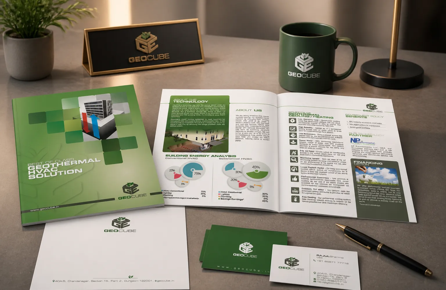 GeoCube brand identity and logo design