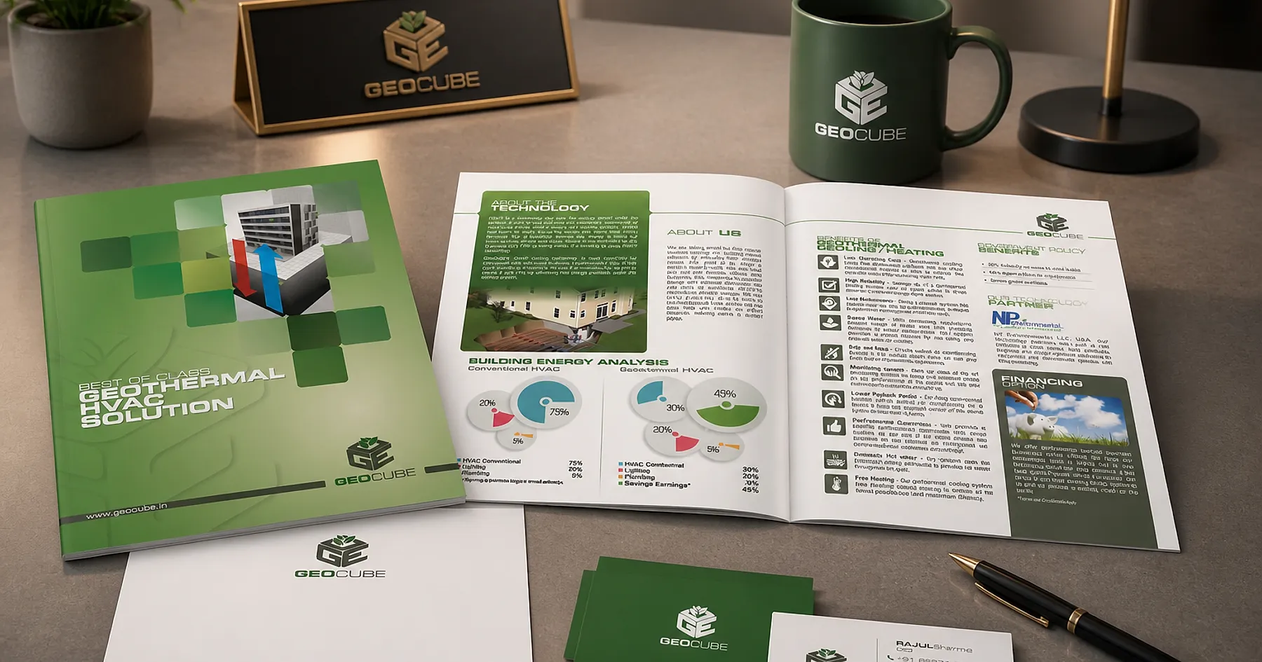 GeoCube brand identity and logo design