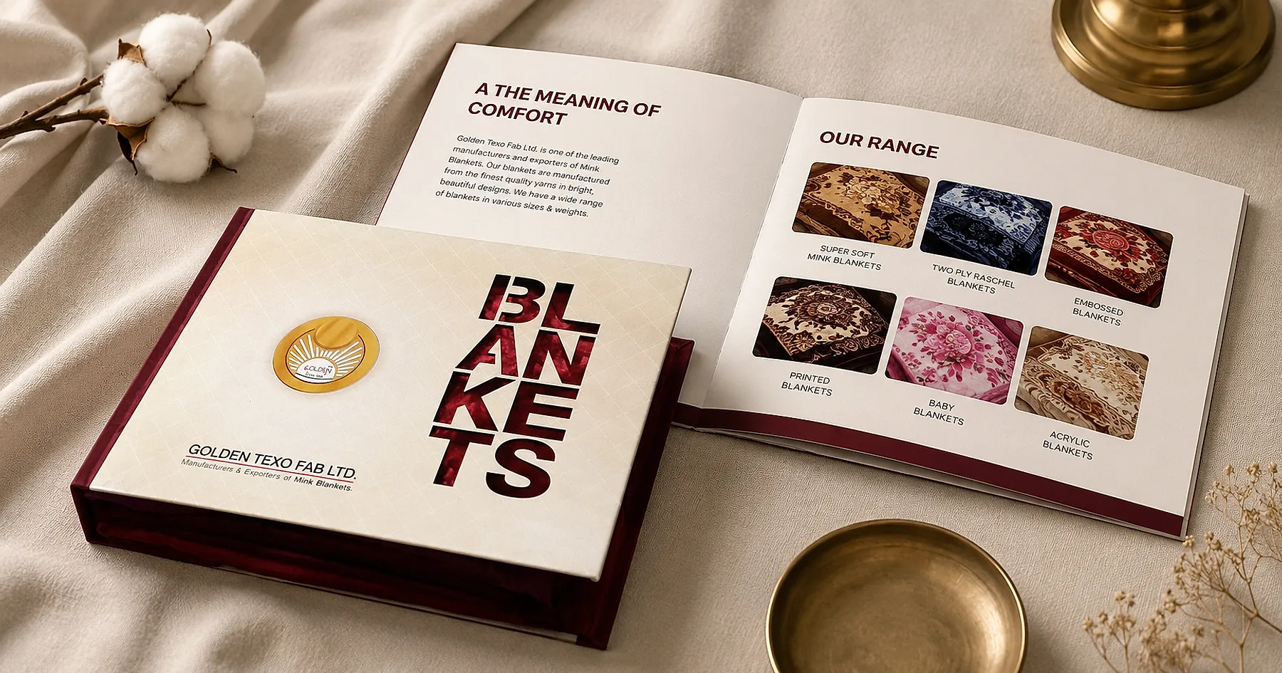 Golden Texofab mink blanket catalogue — textiles & furnishing, India