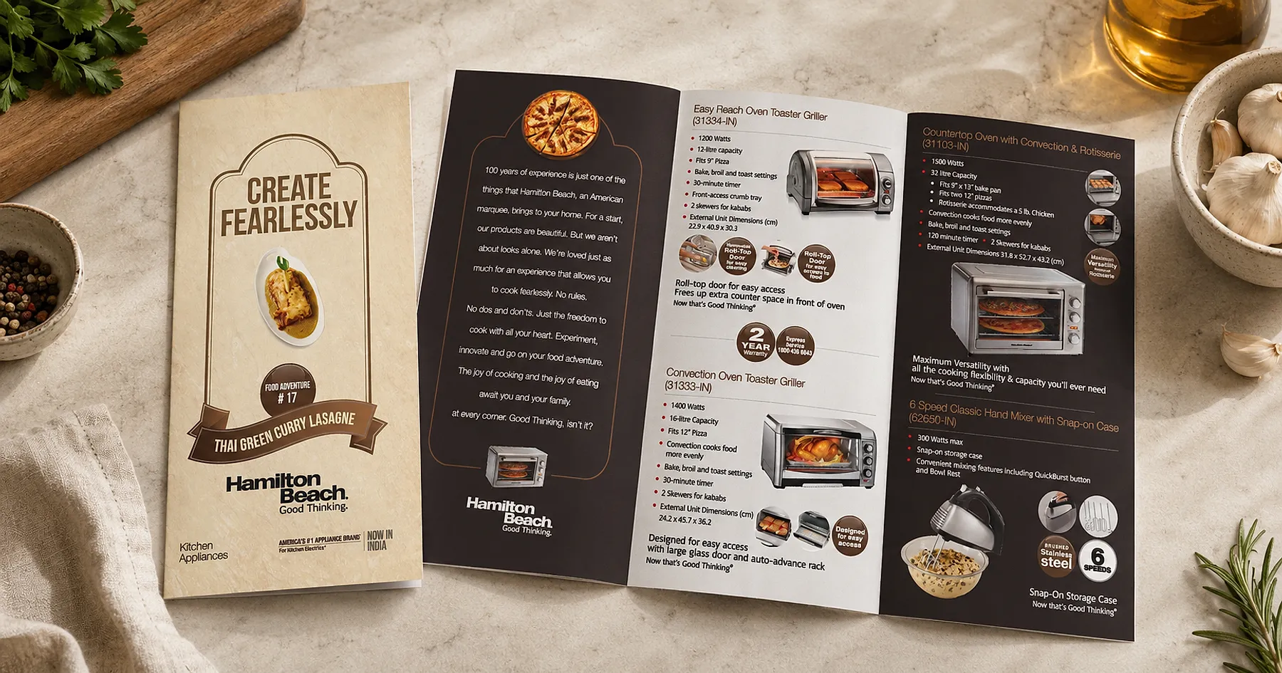 Hamilton Beach create fearlessly oven brochure — appliances, India