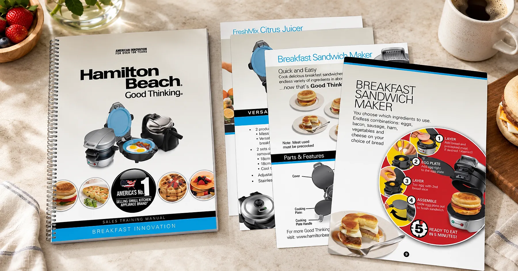 Hamilton Beach sales training manual design — appliances, India