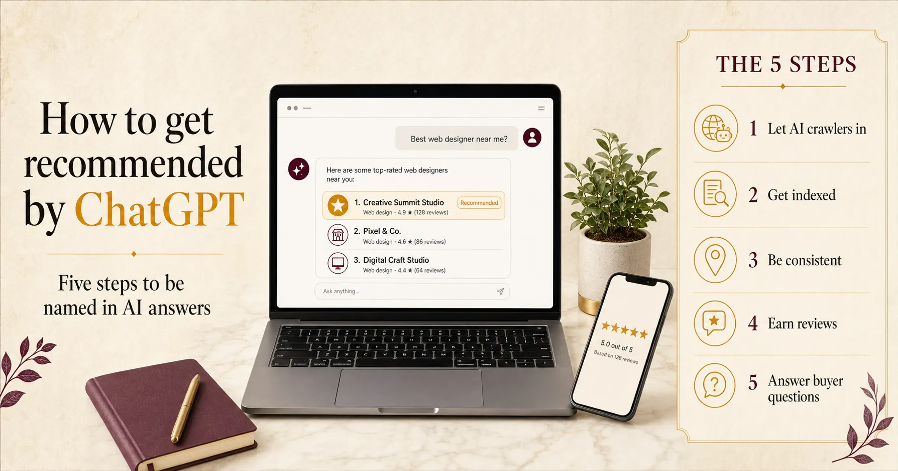 How to get your business recommended by ChatGPT — five steps to AI search visibility
