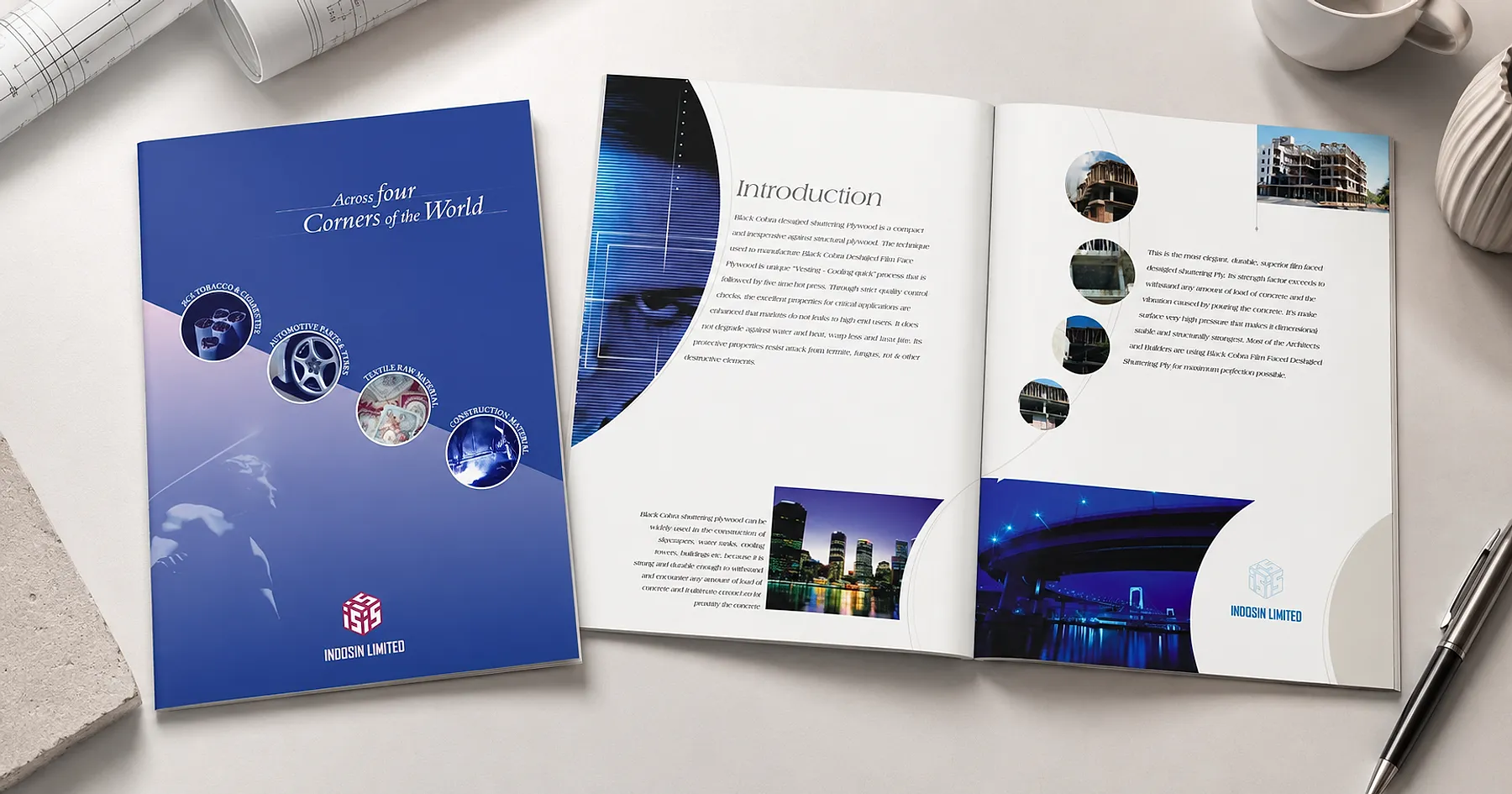 Indosin indosin shuttering plywood export brochure — manufacturing, India