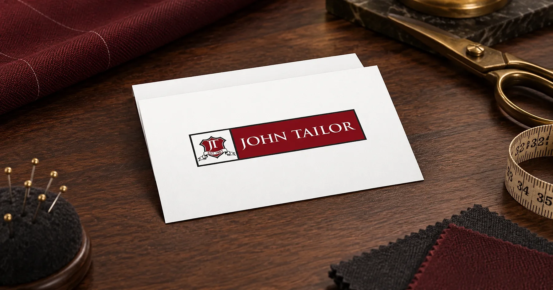 John Tailor brand identity design — fashion & apparel, India