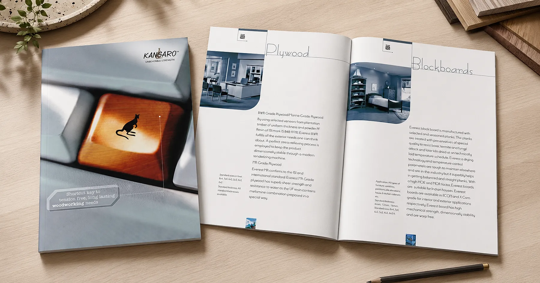 Kangaro Plywood product range catalogue — building materials, India