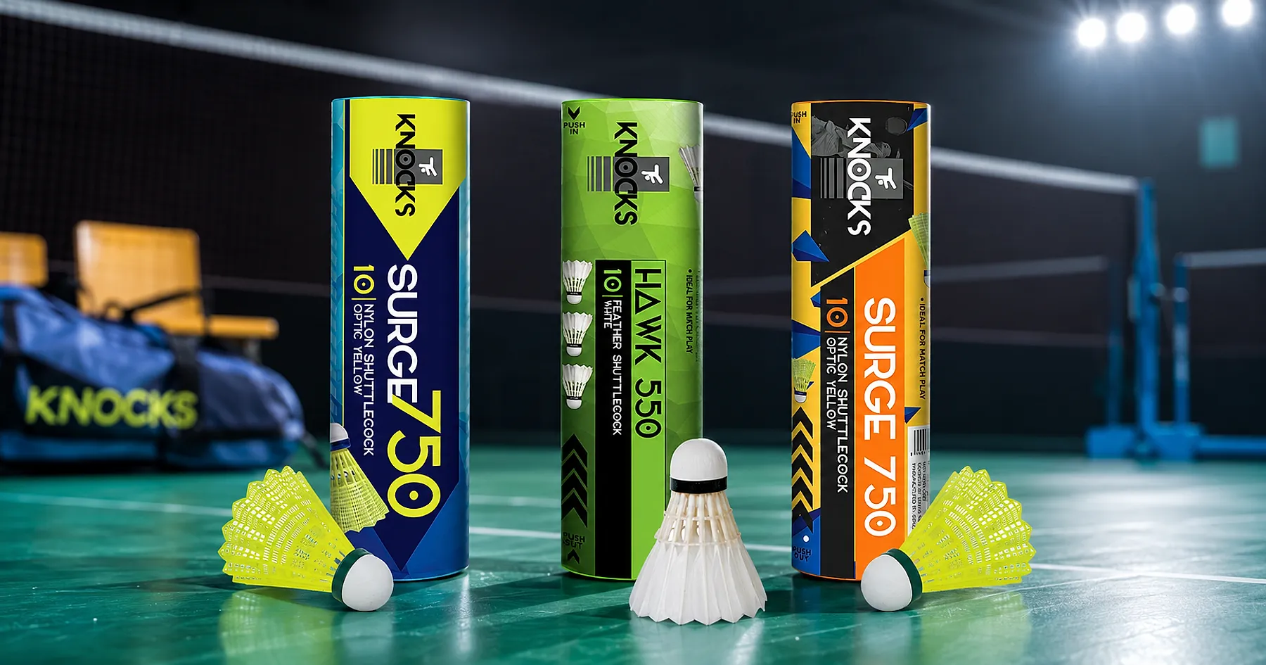 Knocks shuttlecock tube packaging — sports & nutrition, India