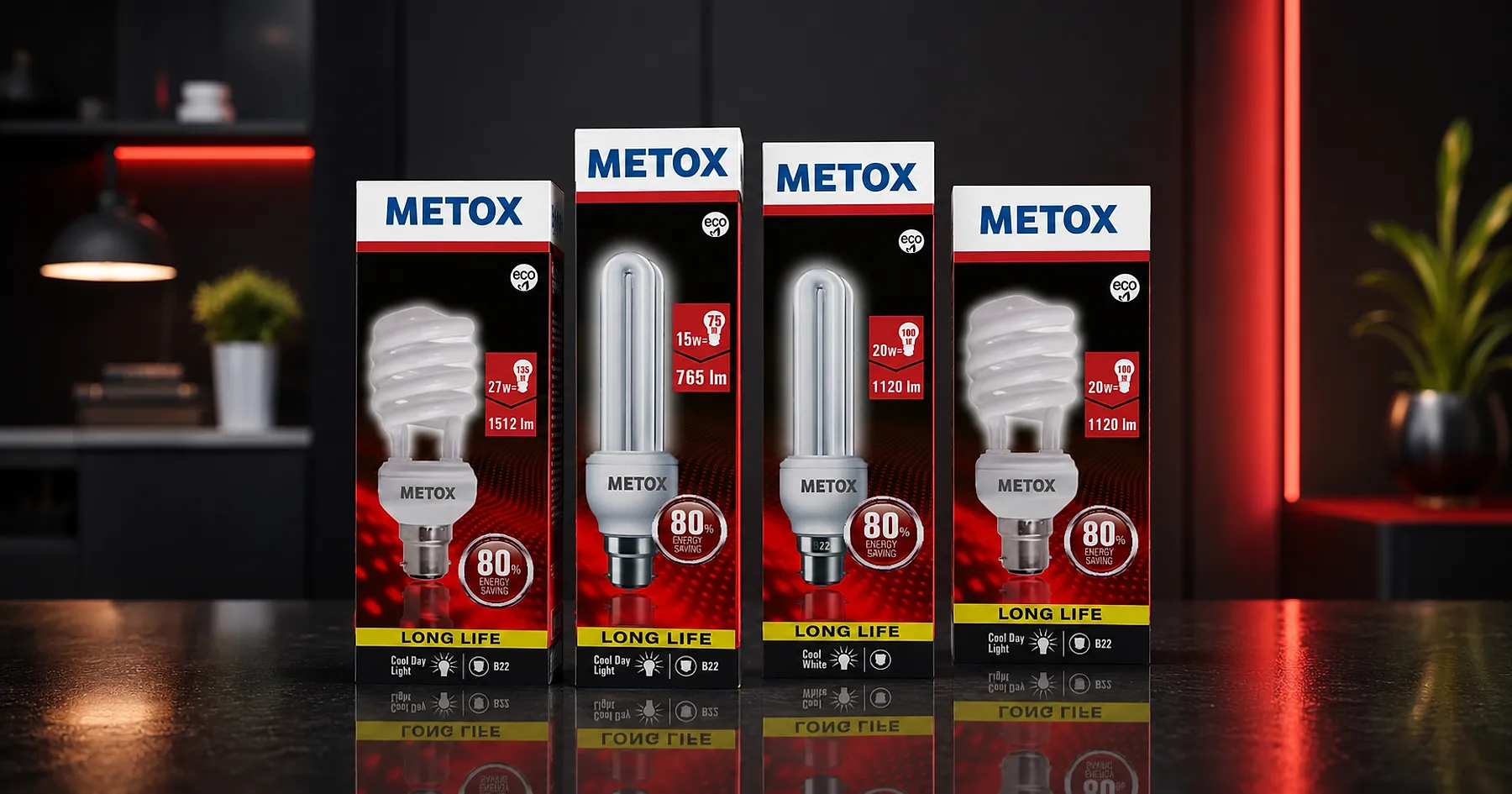 Metox cfl bulb carton packaging — electrical & lighting, India