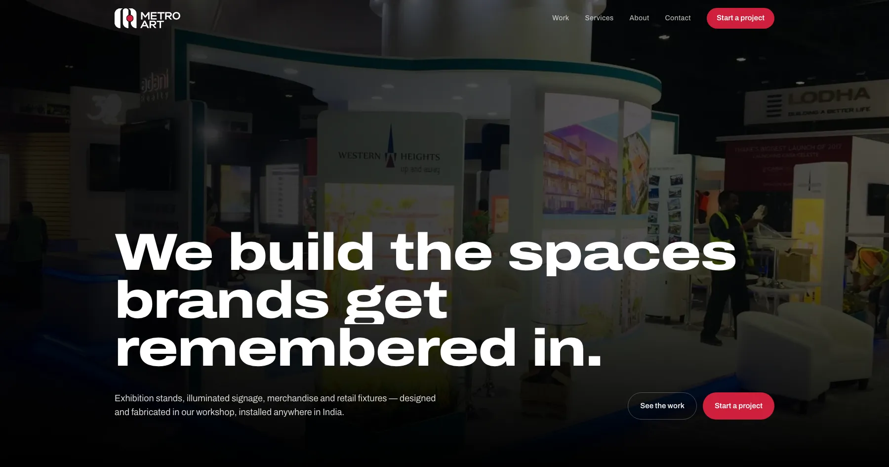 Metro Art website design and development — manufacturing, India