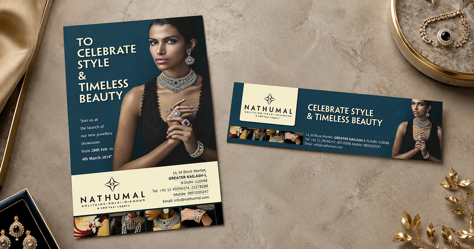 Nathumal Jewellers print advertisement design