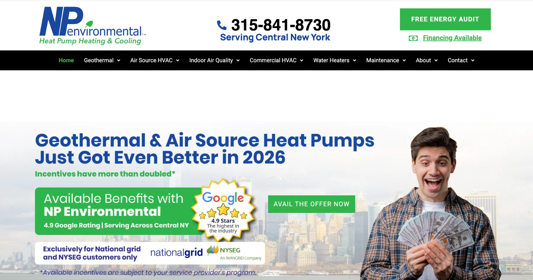 NP Environmental website design and development
