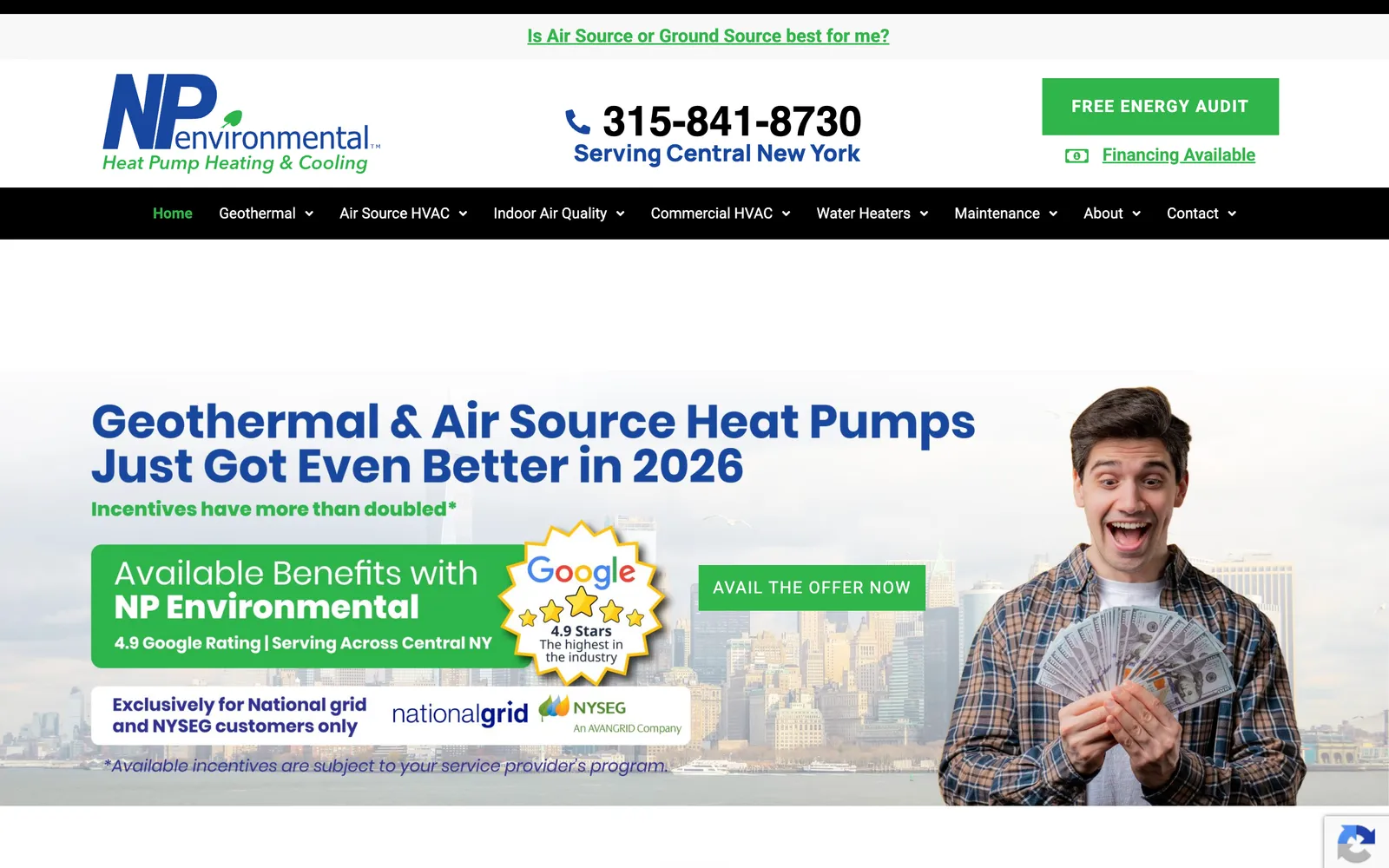 NP Environmental website design and development