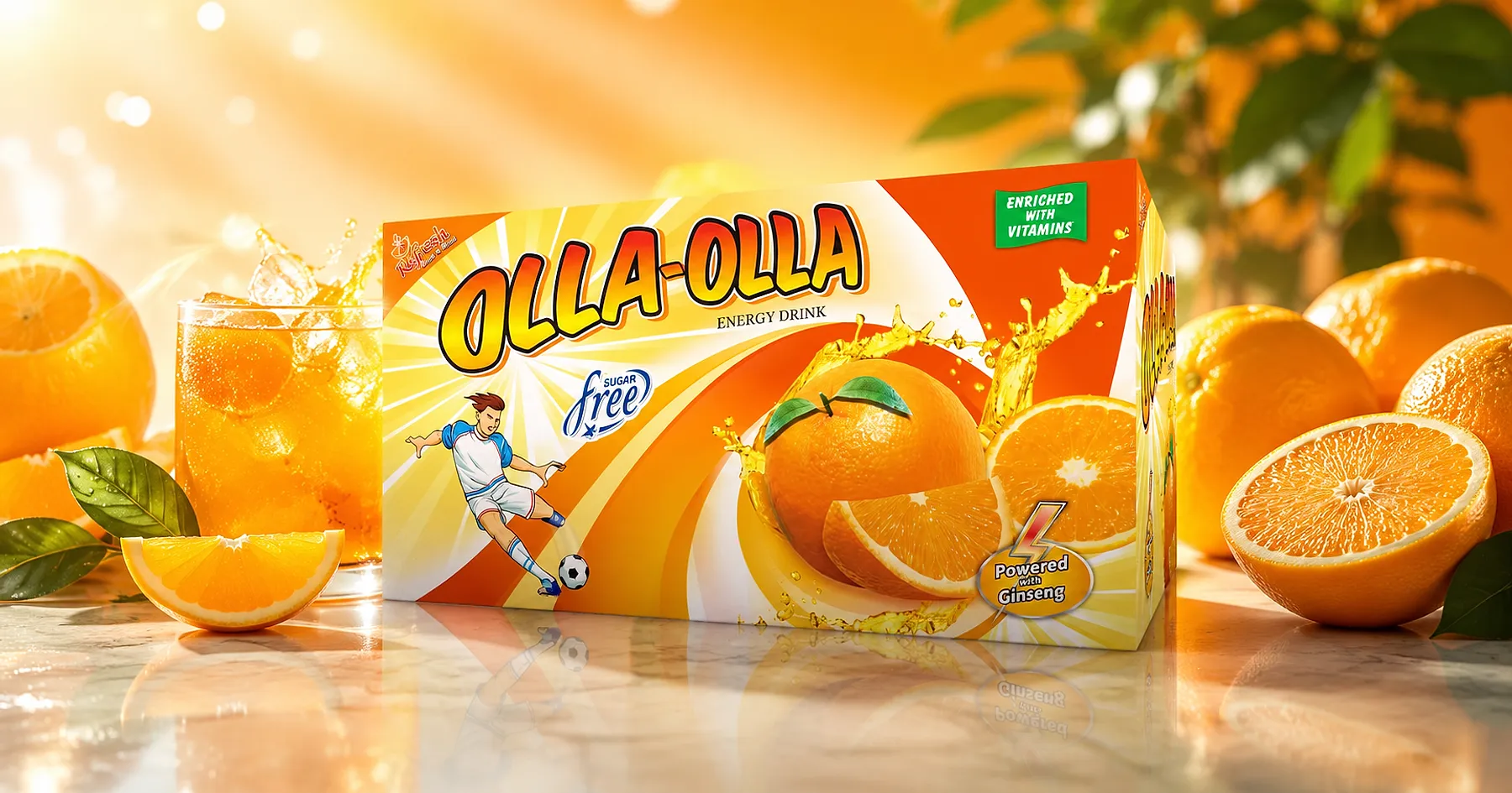 Olla Olla energy drink carton packaging — beverages, India