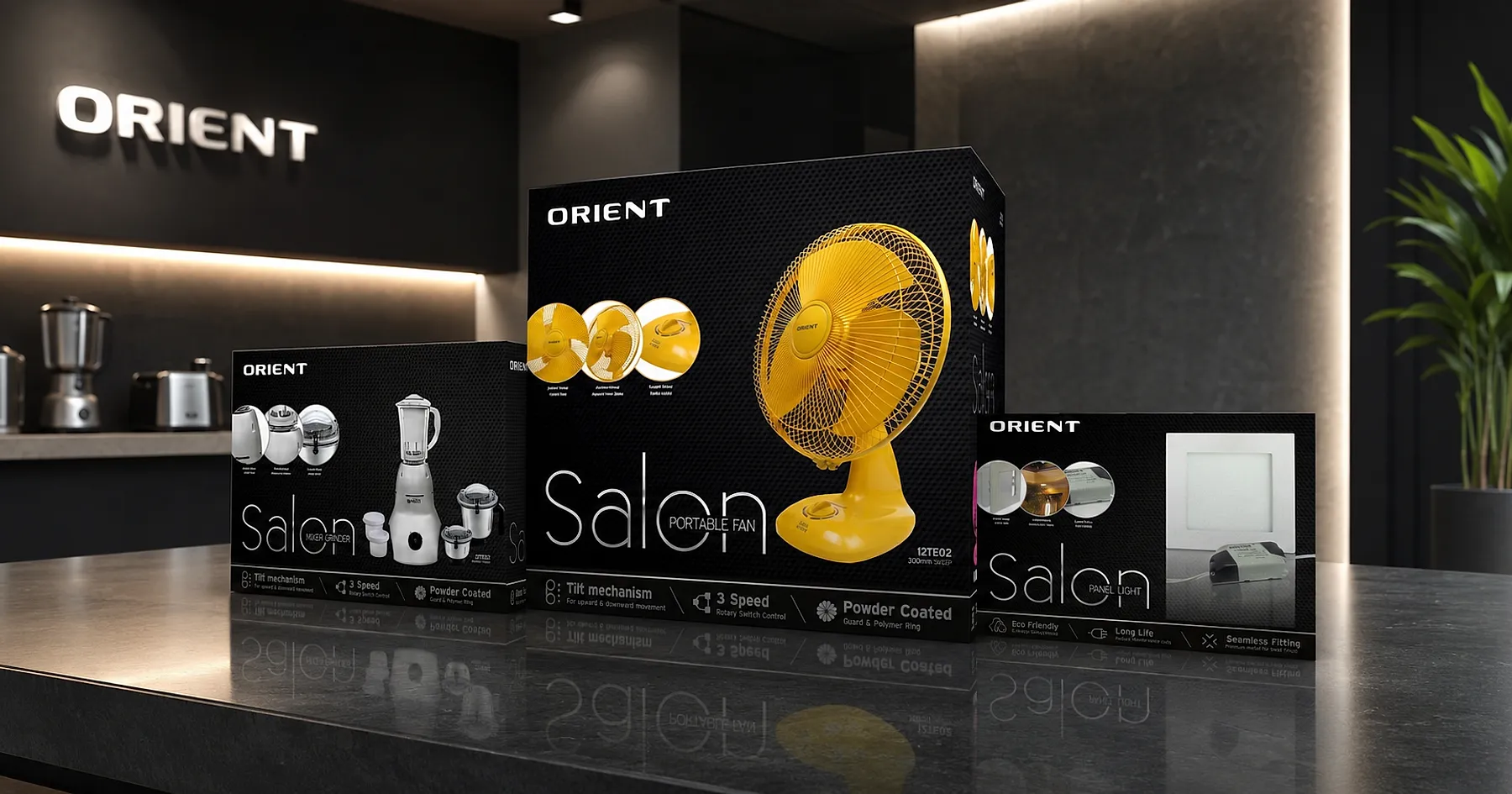 Orient salon appliance carton packaging — appliances, India