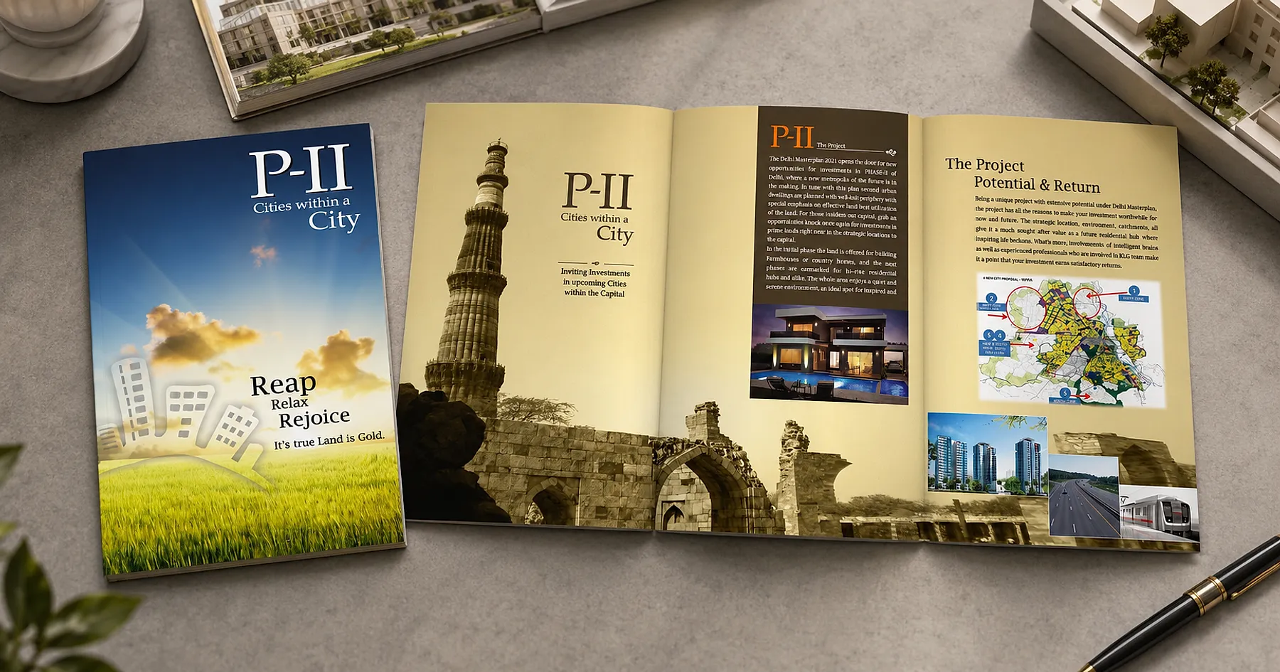 P-II delhi township investment brochure — real estate, India