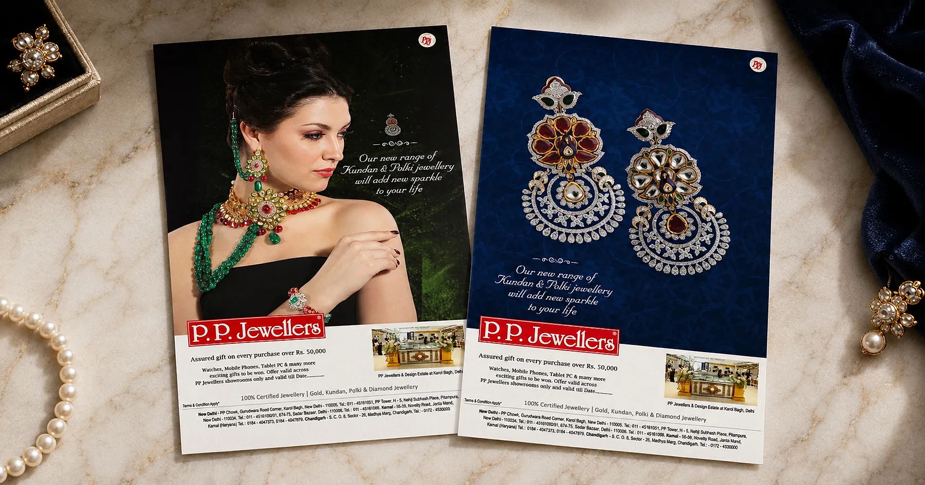 PP Jewellers print advertisement design