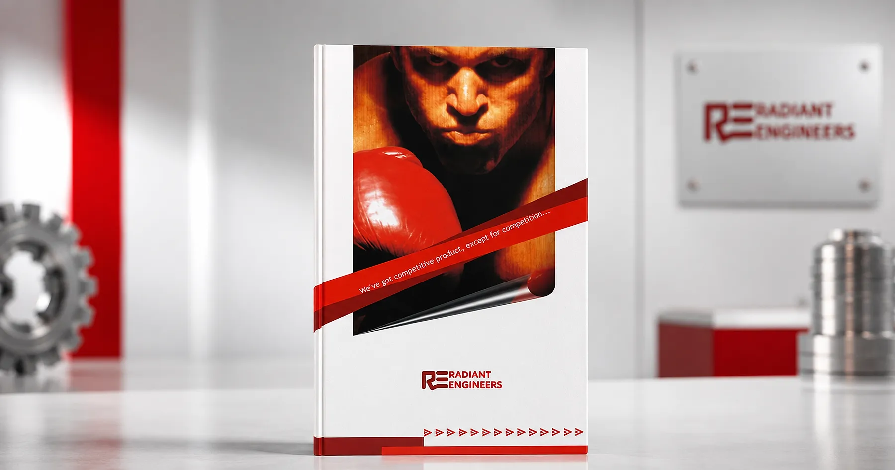 Radiant Engineers corporate brochure cover — industrial equipment, India