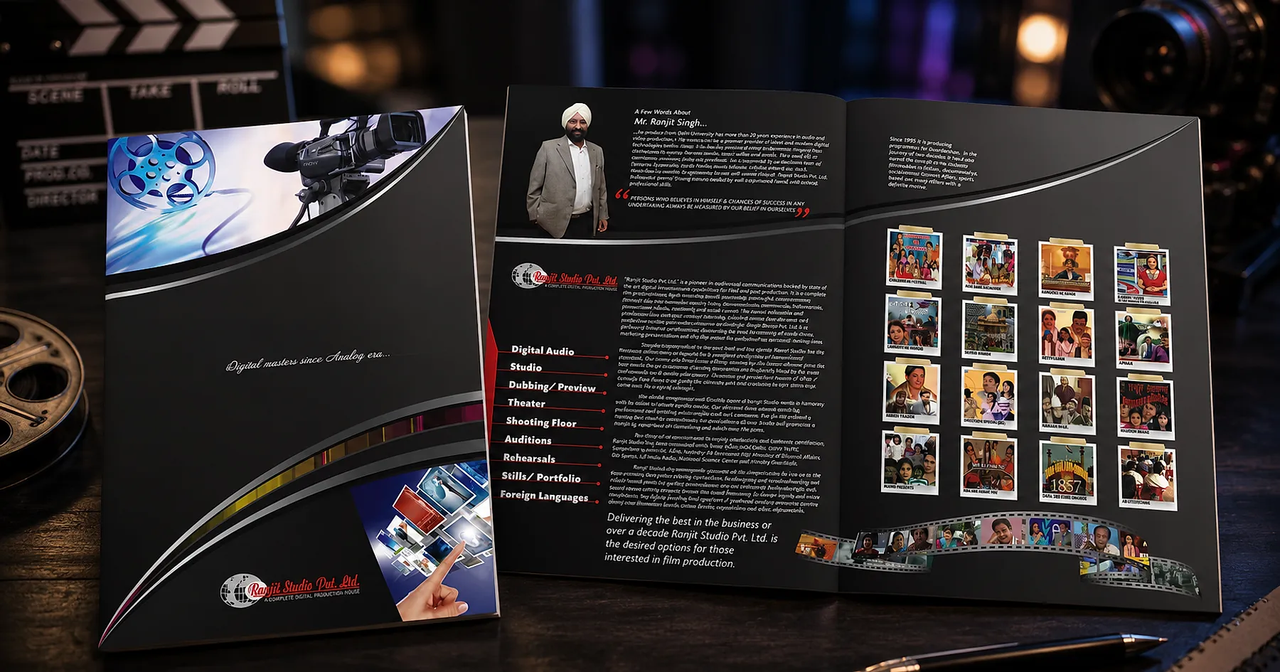 Ranjit Studio production house brochure — professional services, India