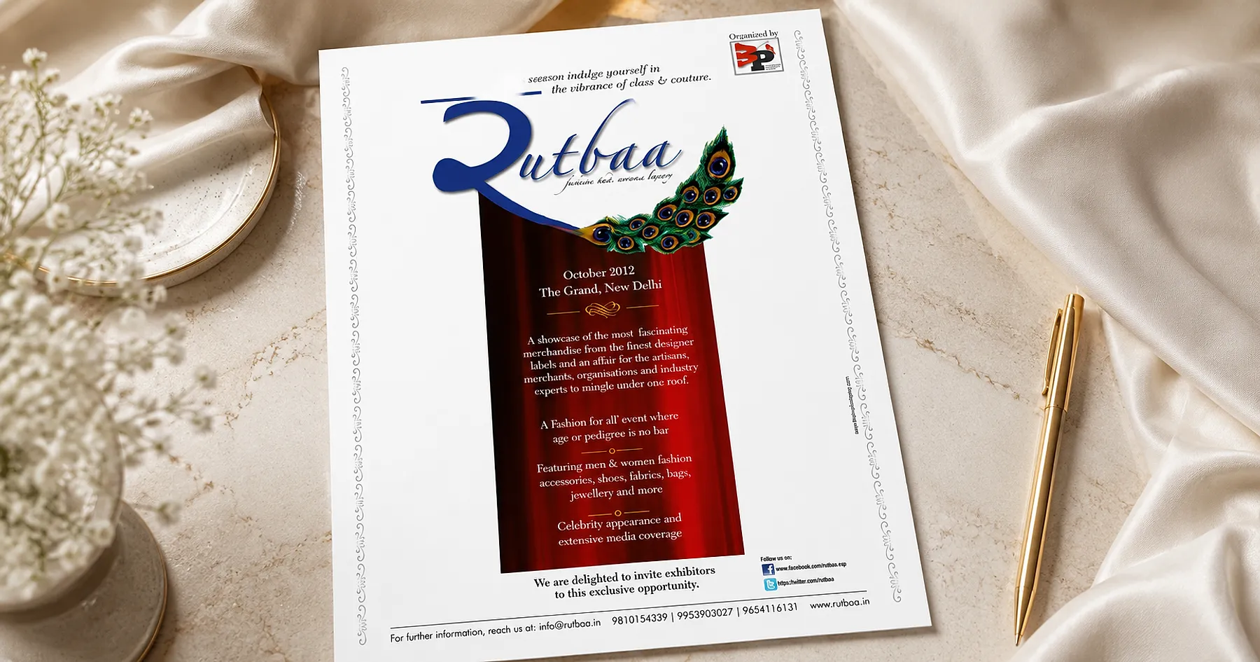Rutbaa fashion magazine advertisement design