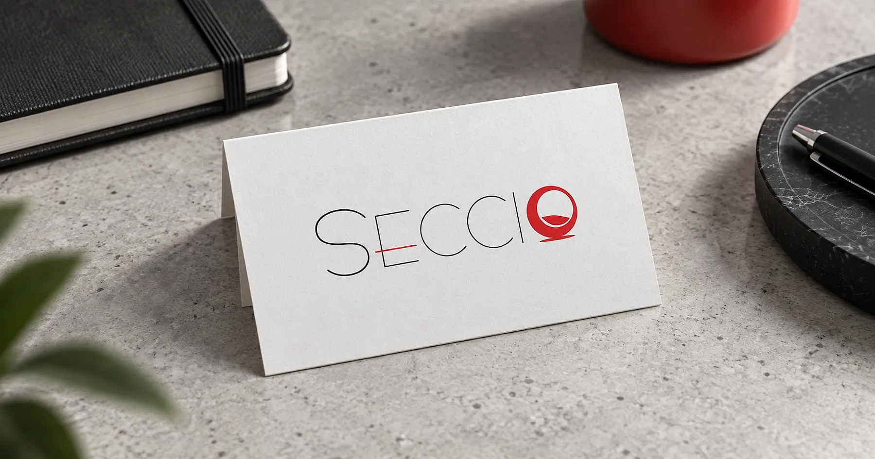 Seccio brand identity design — interiors & surfaces, India