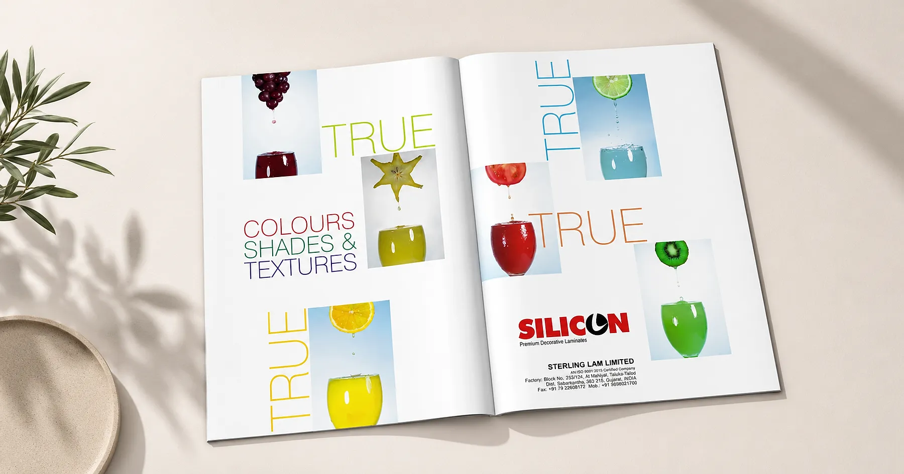 Silicon Laminates magazine advertisement design