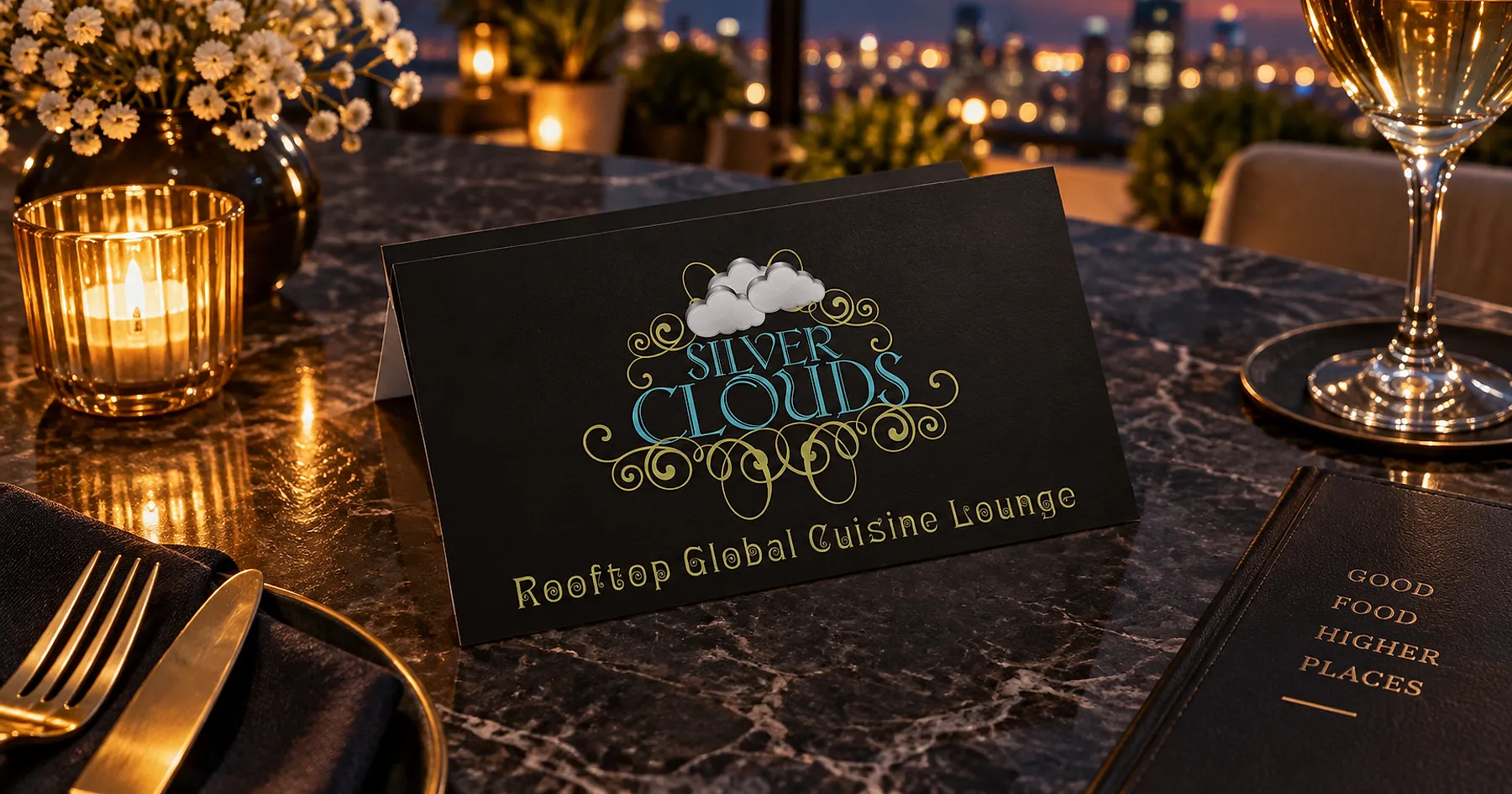 Silver Clouds brand identity design — hospitality & food service, India