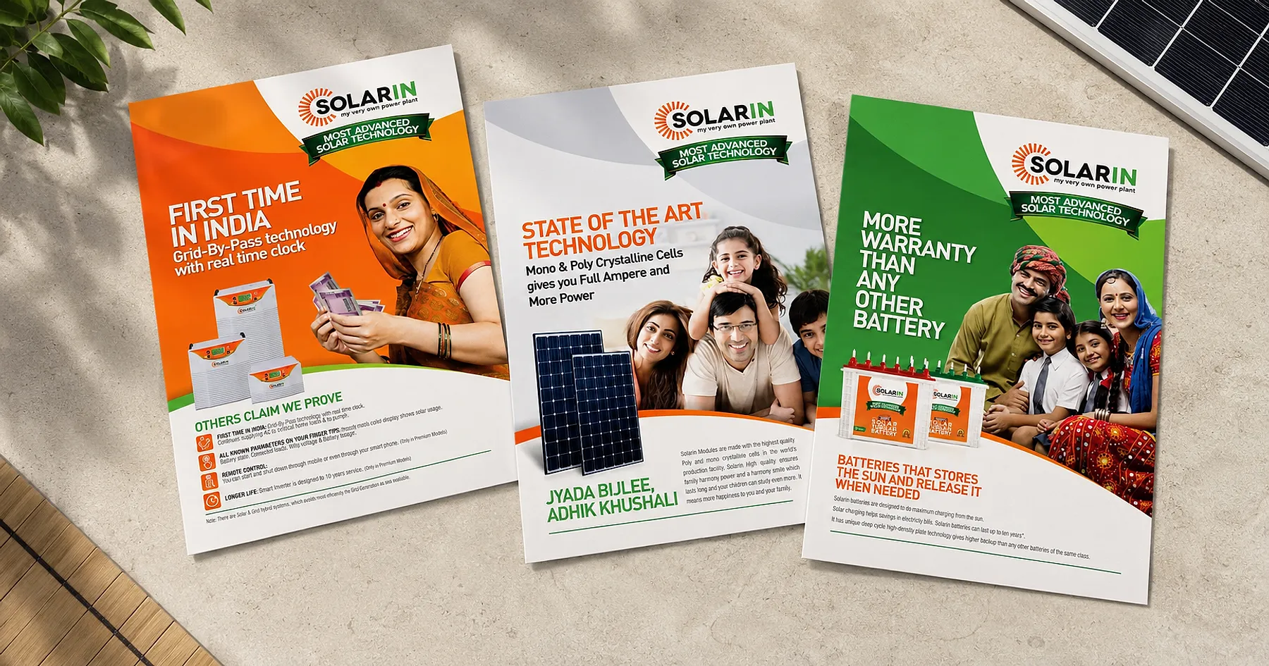 Solarin solar energy flyer design