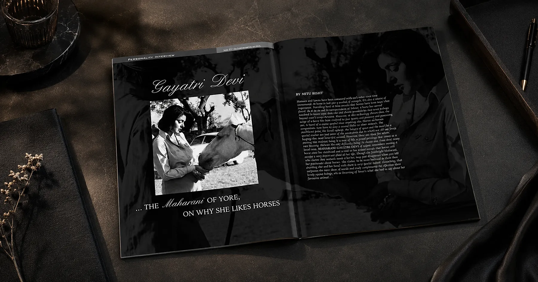 The Companion gayatri devi interview spread — publishing, India