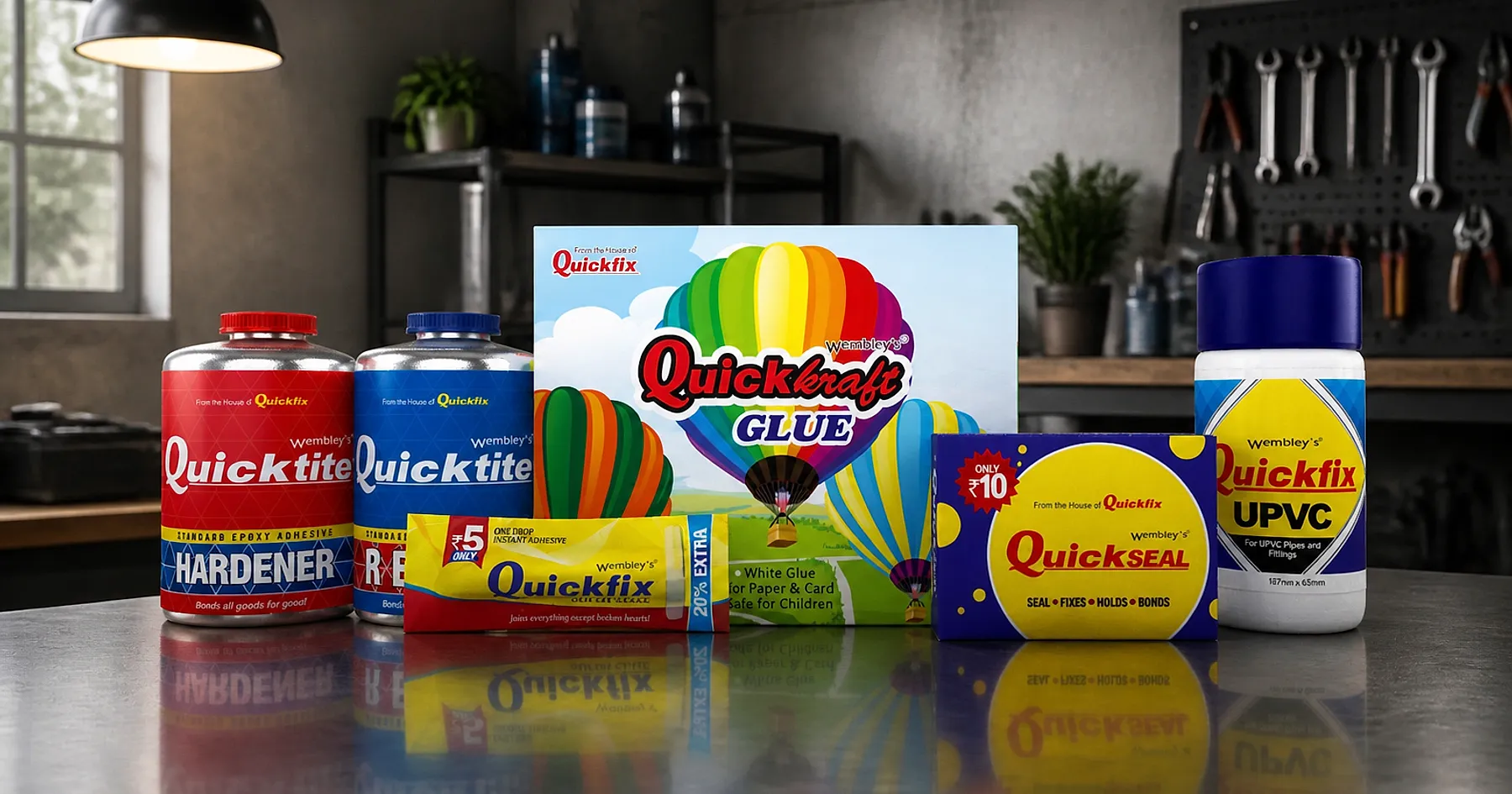 Wembley's QuickFix brand identity and logo design