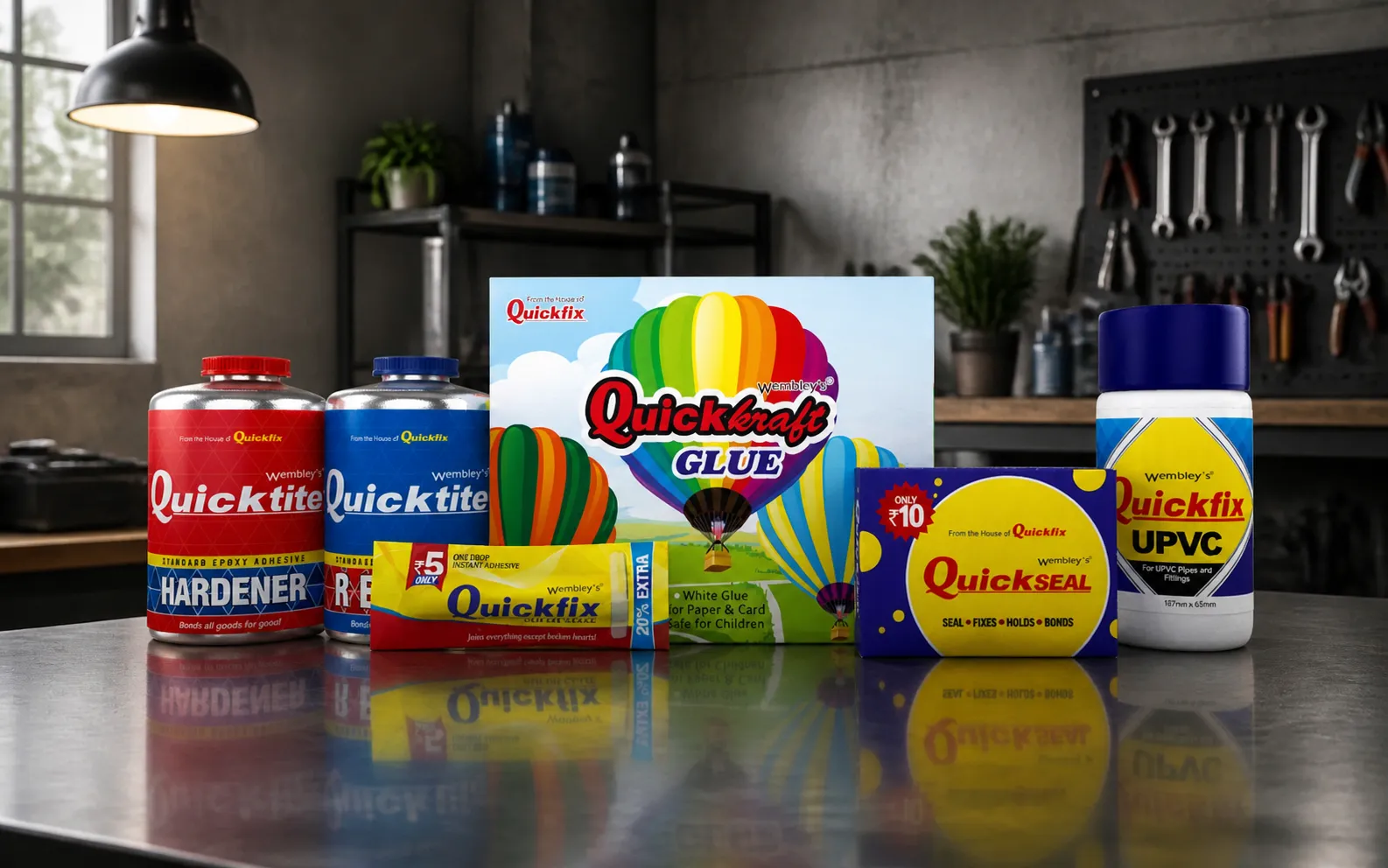 Wembley's QuickFix brand identity and logo design